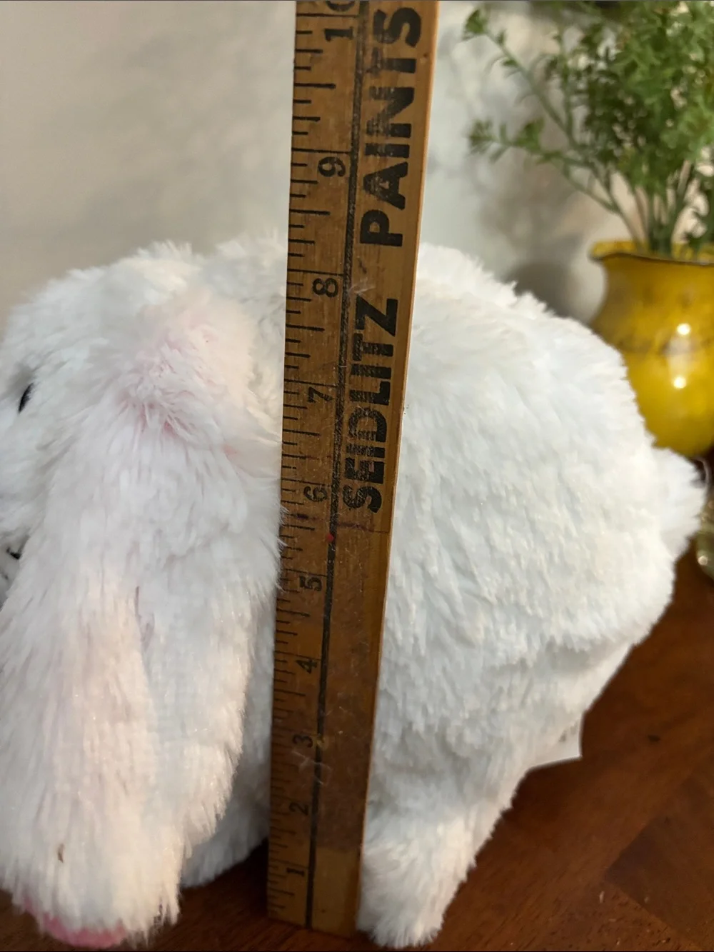 Plush White & Pink Bunny Toy/Bank